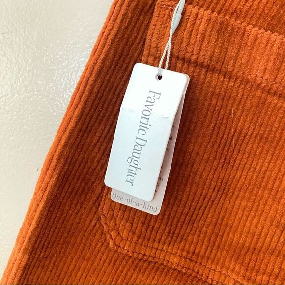 Favorite Daughter Terracotta Corduroy Pants Mischa High Waist Wide Leg NWT 28 - Picture 9 of 10